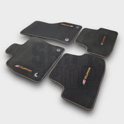 Tapis Sur Mesure MTM Velours Premium Noir - Seat Ibiza 6F (de 06/2017) & Skoda Fabia IV (de 11/2021) - Set Complet 4 Pièces
